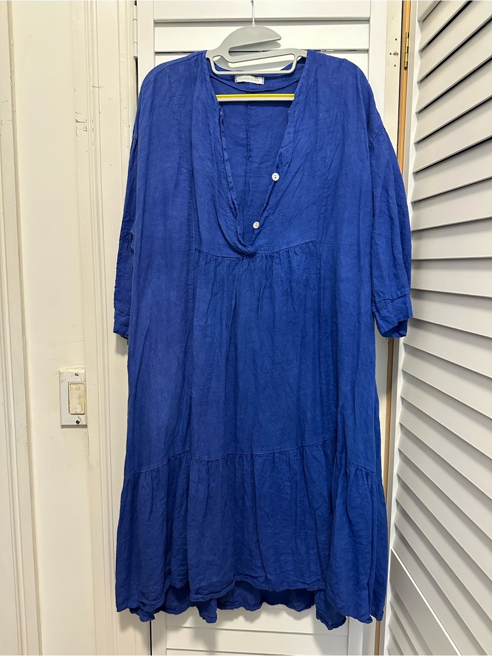 Royal Blue Linen Dress